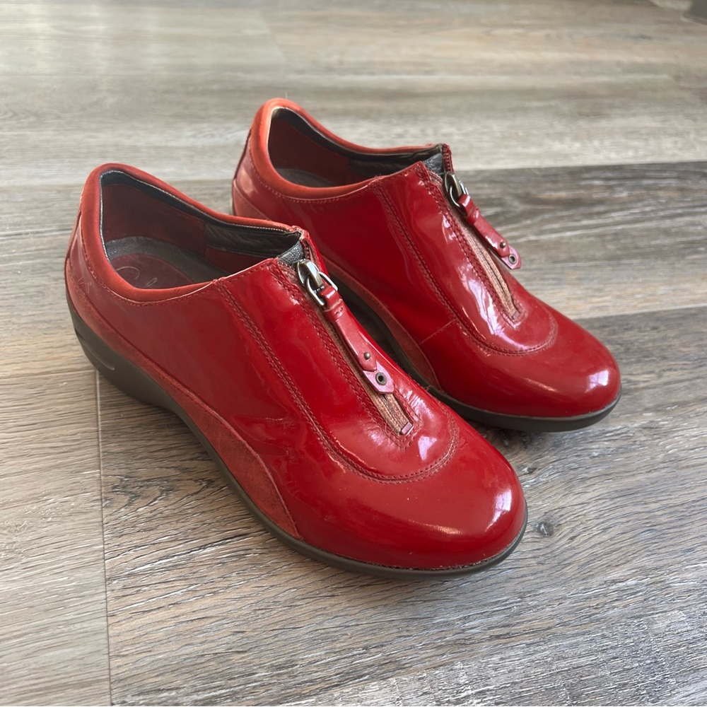 Cole Haan x Nike Air zip patent shoes